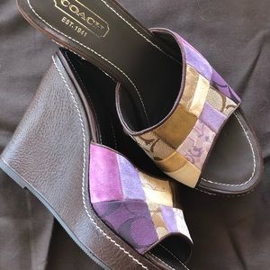 Coach “Chelsea” Signature Patchwork Slip Wedge